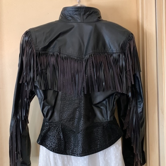 Global Identity black leather jacket size M - Picture 7 of 10